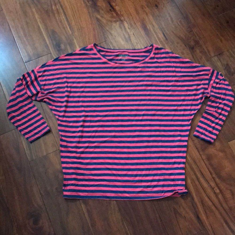 Lilly Pulitzer Navy and Red Striped Dolman Top
